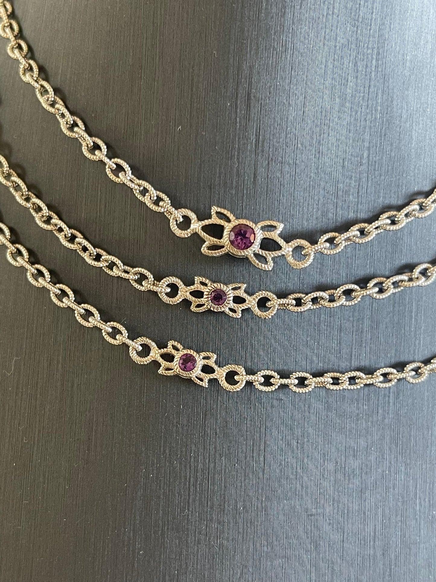 Judith Ripka 36” sterling silver necklace