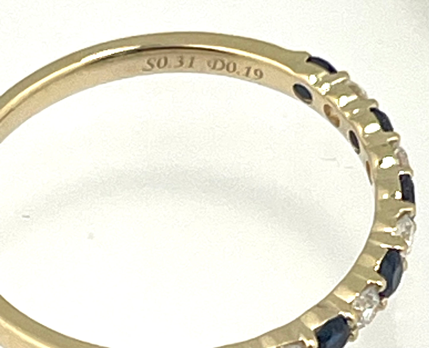 sapphire and diamond 14KY Gold