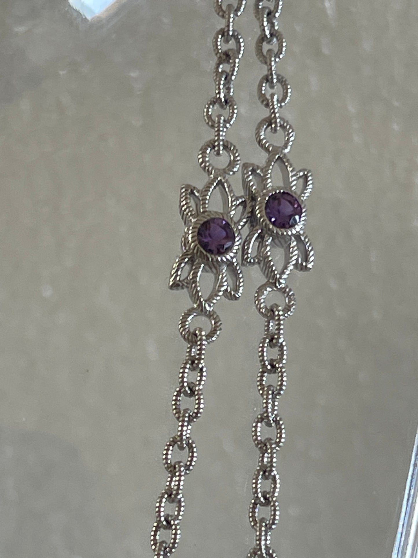 Judith Ripka 36” sterling silver necklace