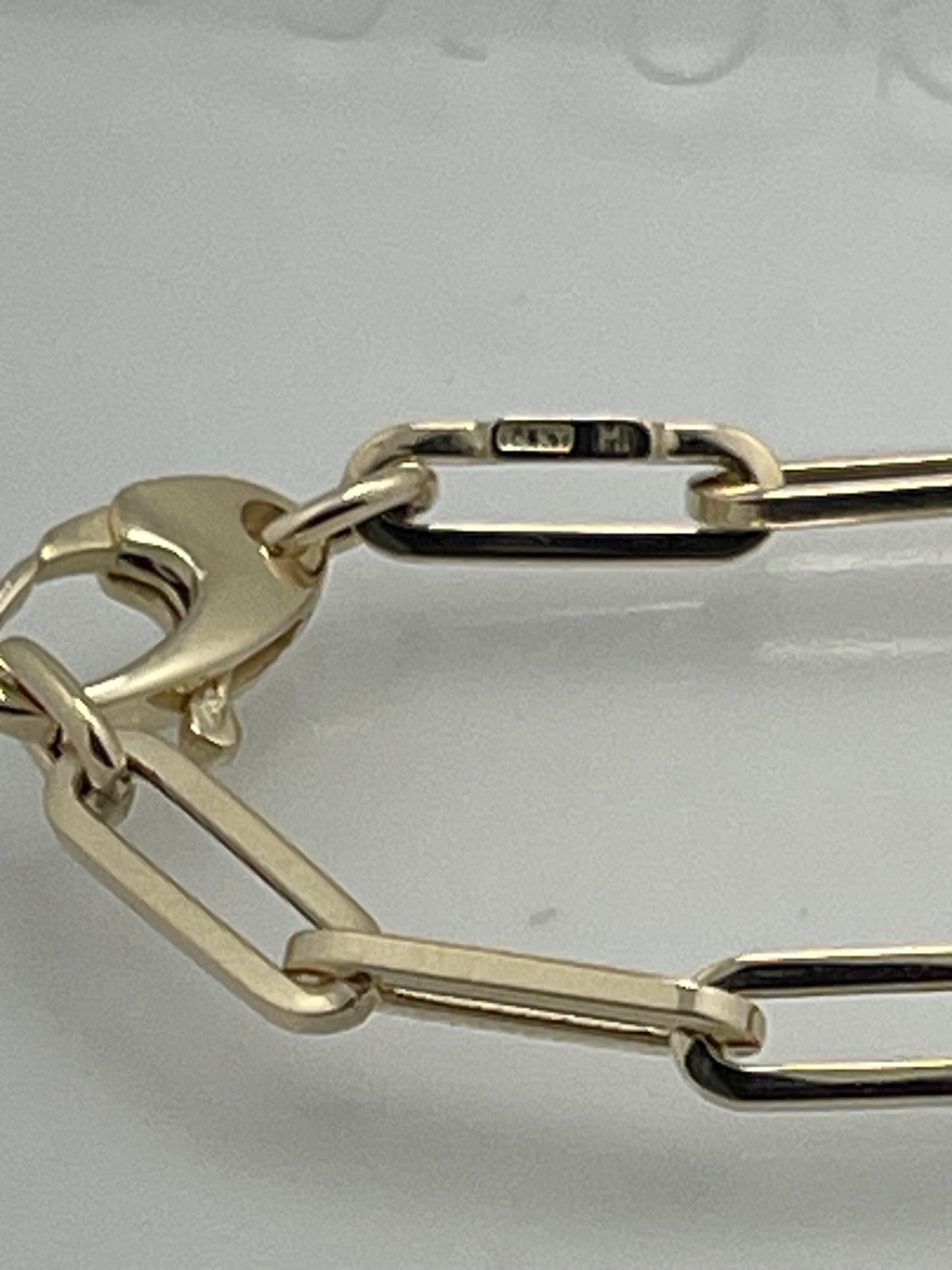 Paper clip bracelet 14k Gold