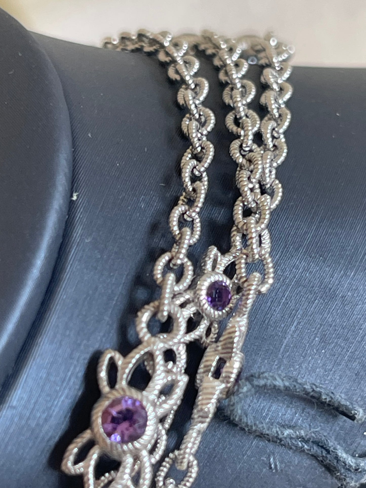 Judith Ripka 36” sterling silver necklace
