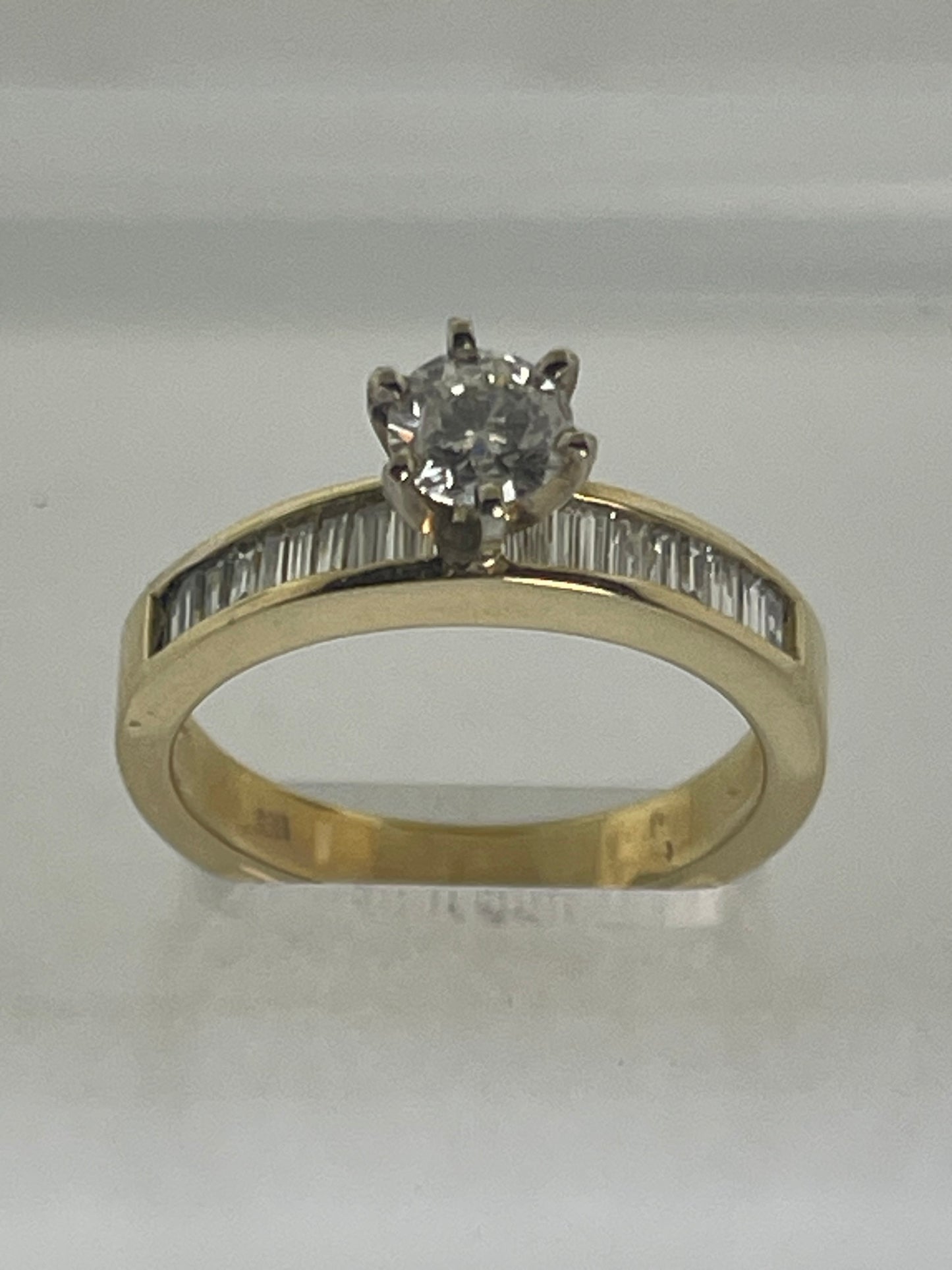 14k Baguettes and Diamonds