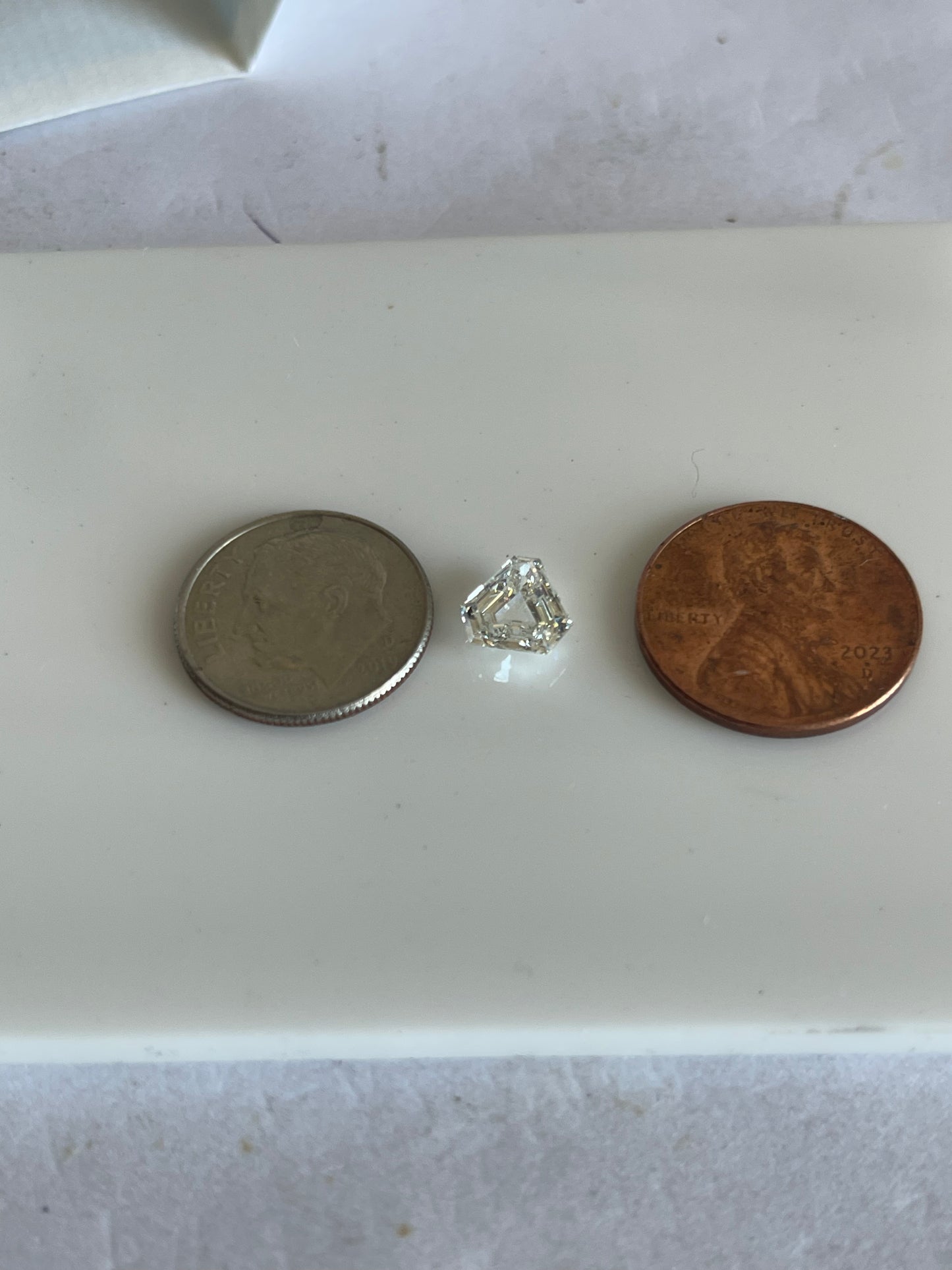1.36ct Shield cut Diamond kite