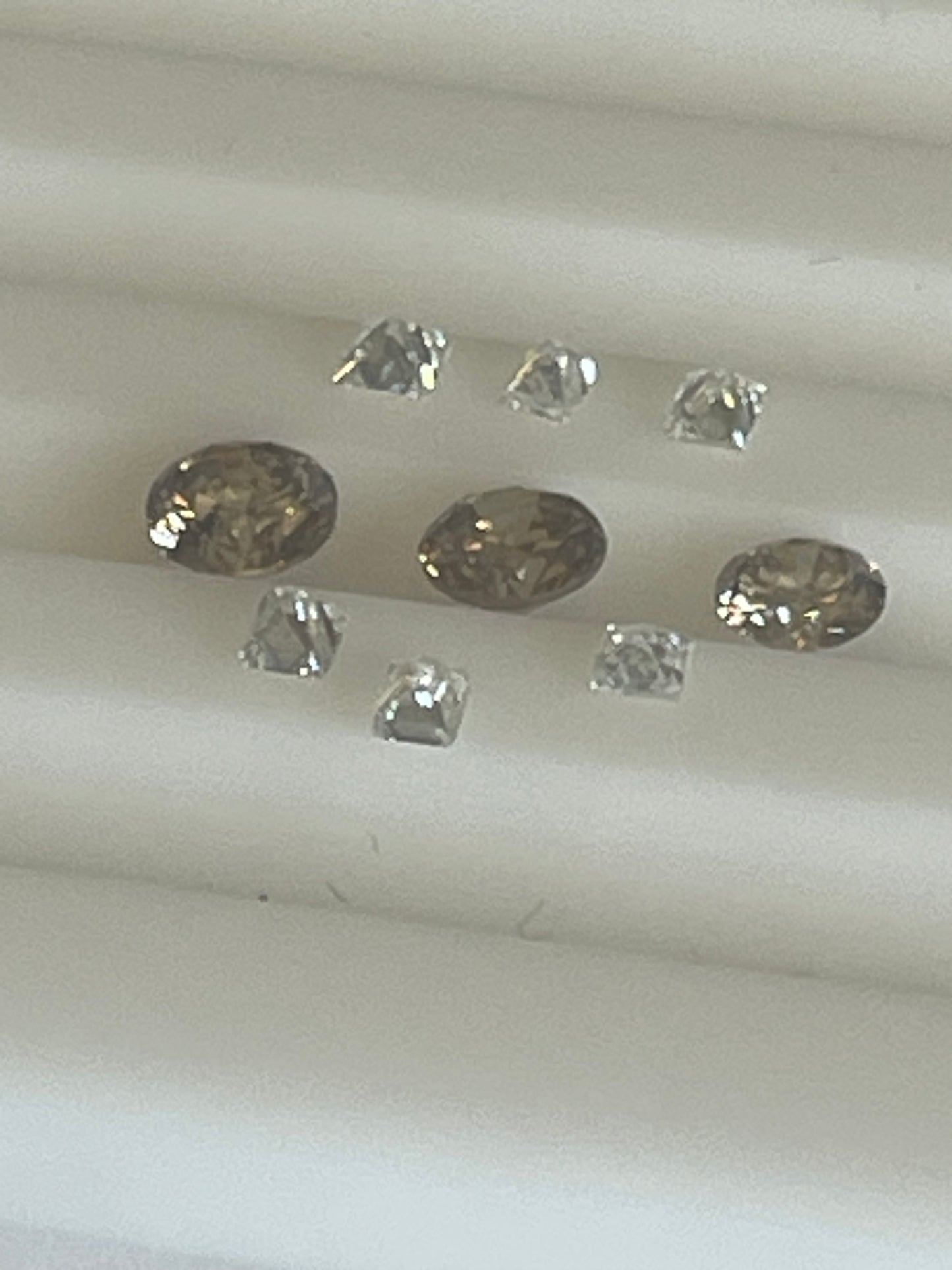 Pendant or ring design coffee, color Diamonds