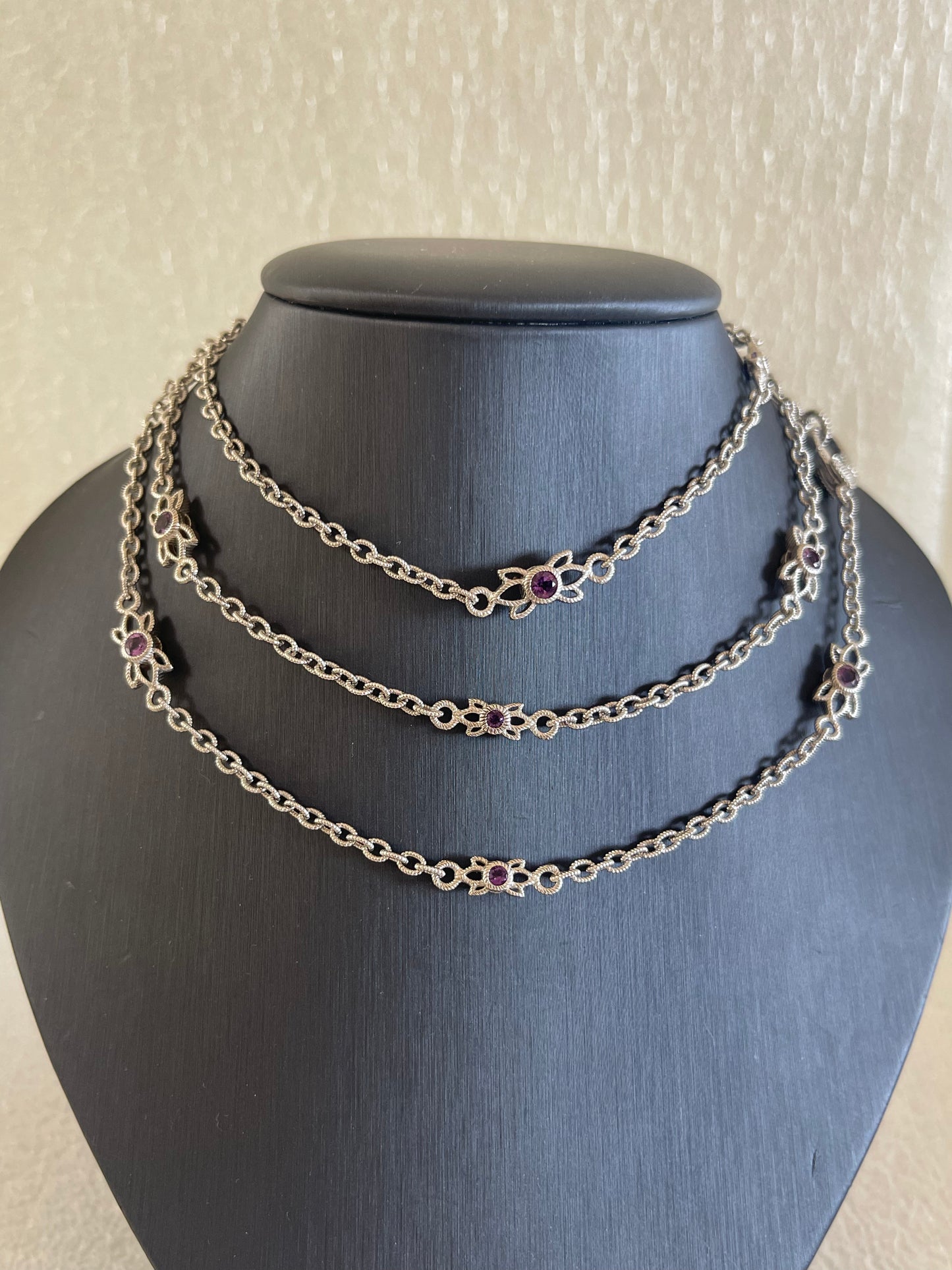 Judith Ripka 36” sterling silver necklace