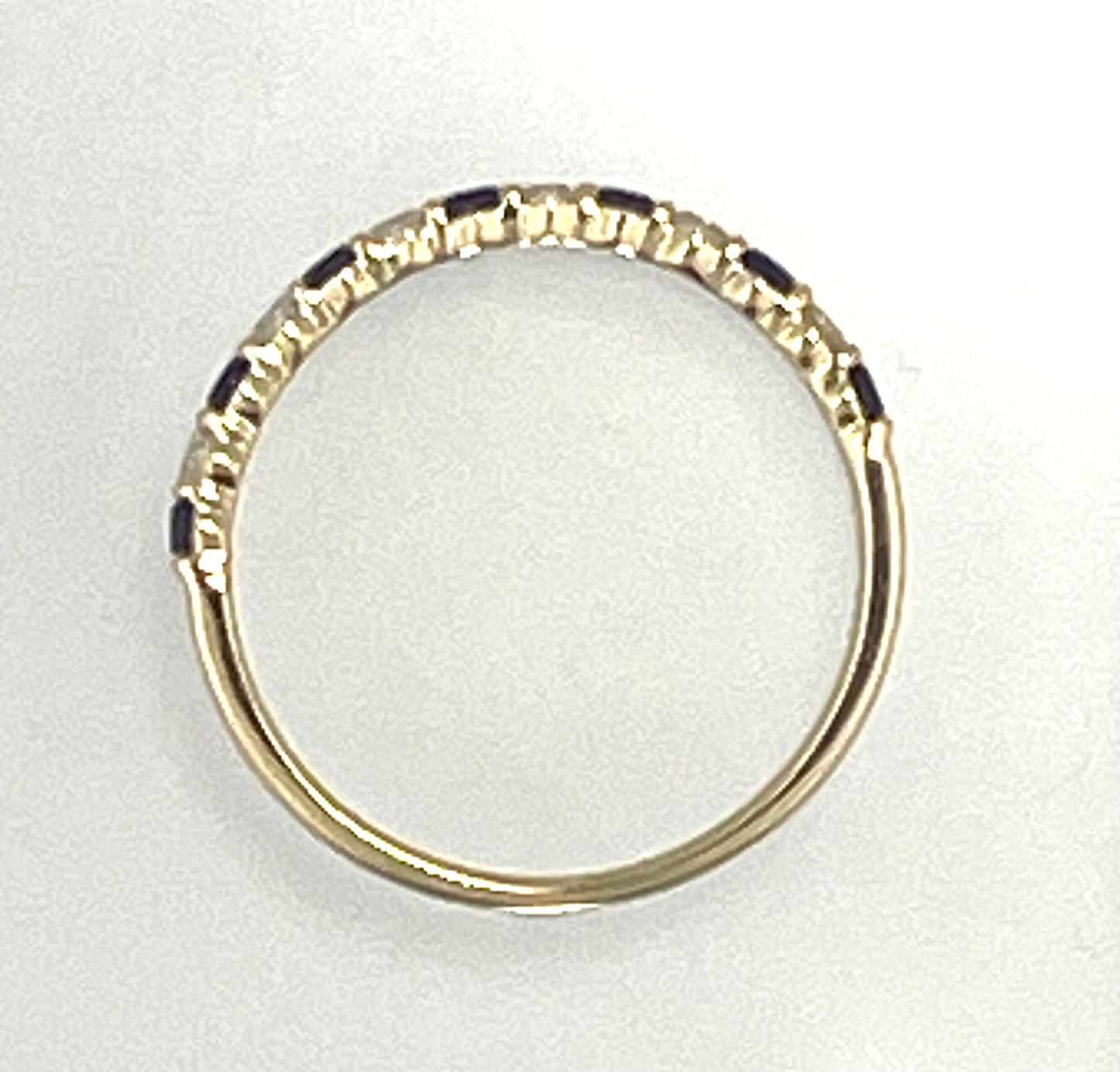 sapphire and diamond 14KY Gold