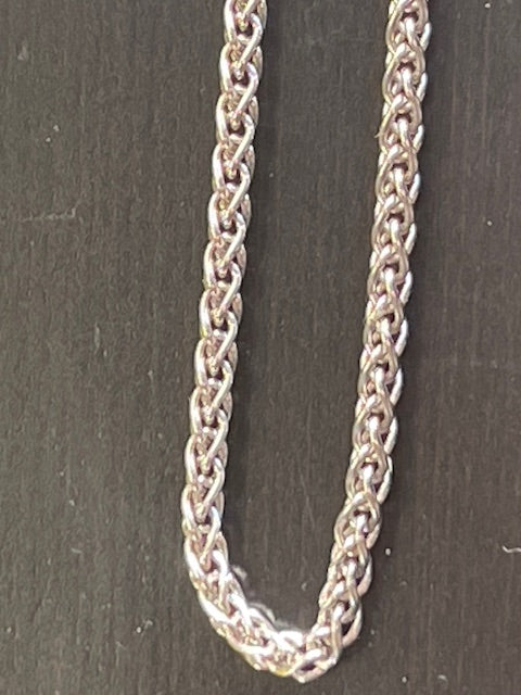 spiga white gold chain 24''