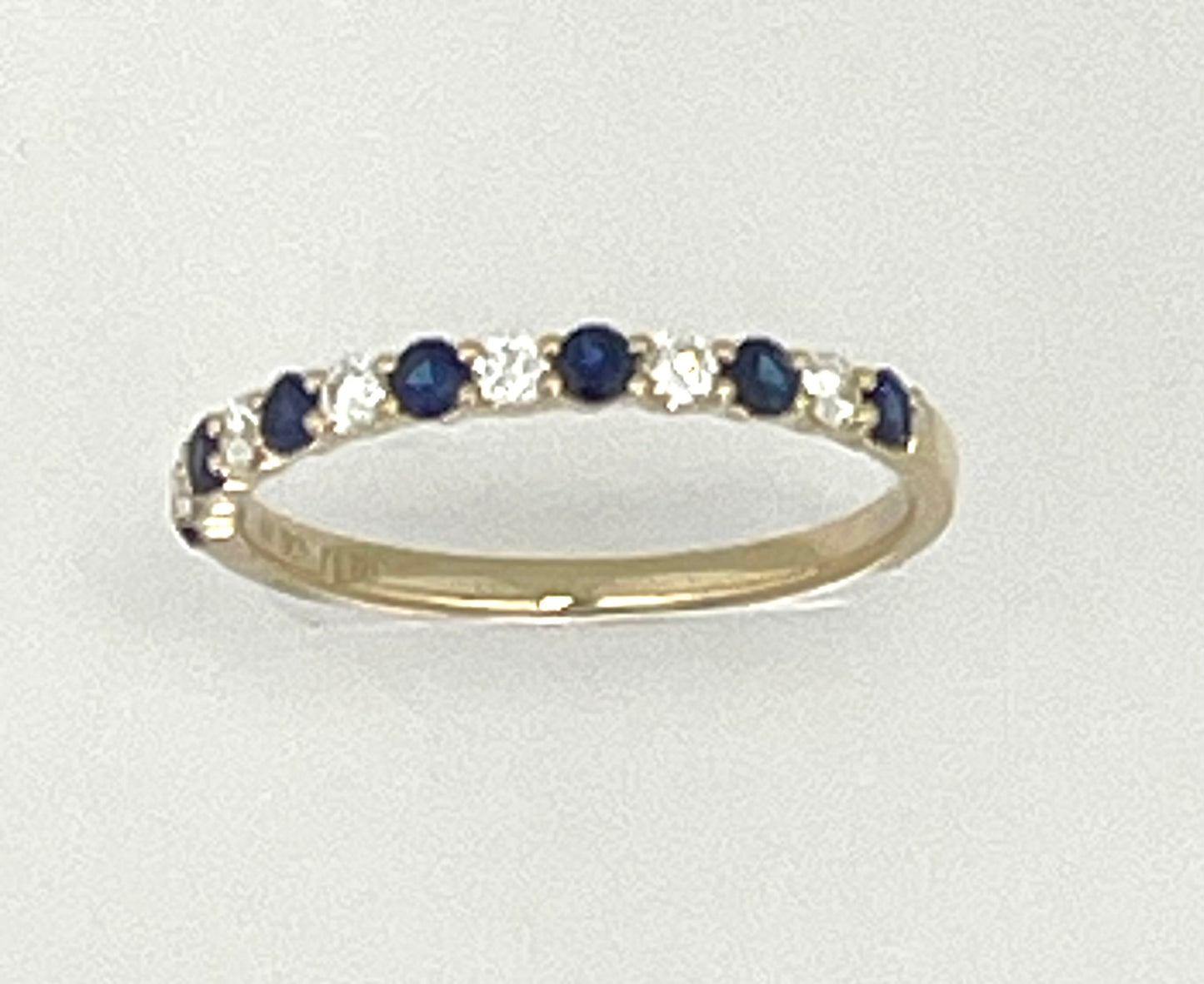 sapphire and diamond 14KY Gold