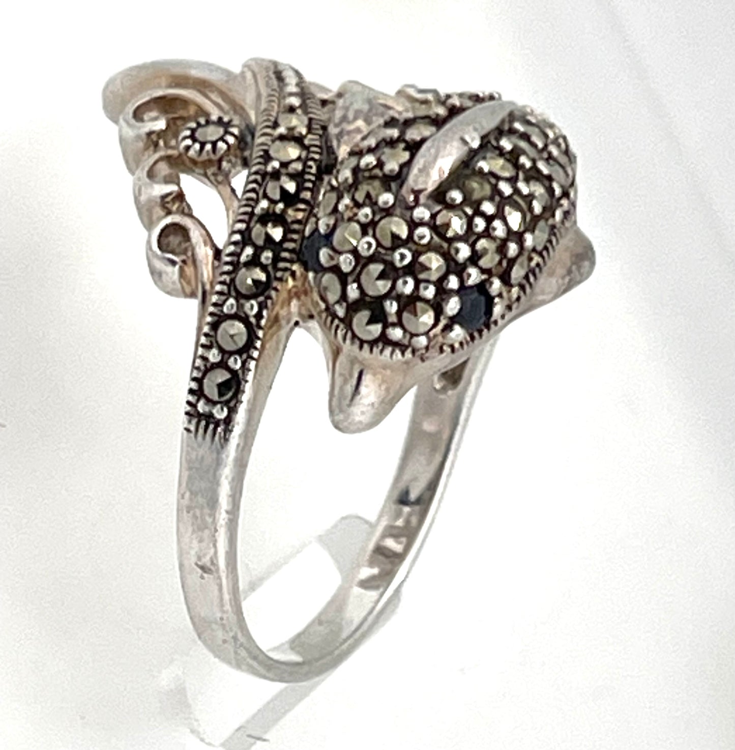 Dolphin sterling silver ring