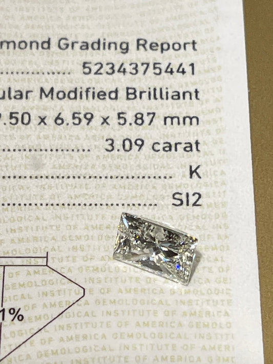 3.09 Princess cut Diamond