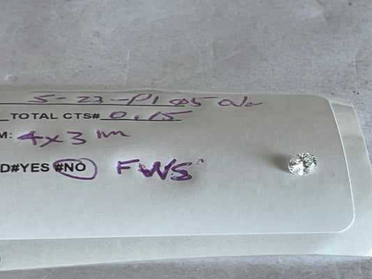 0.15ct F-vvs2 oval