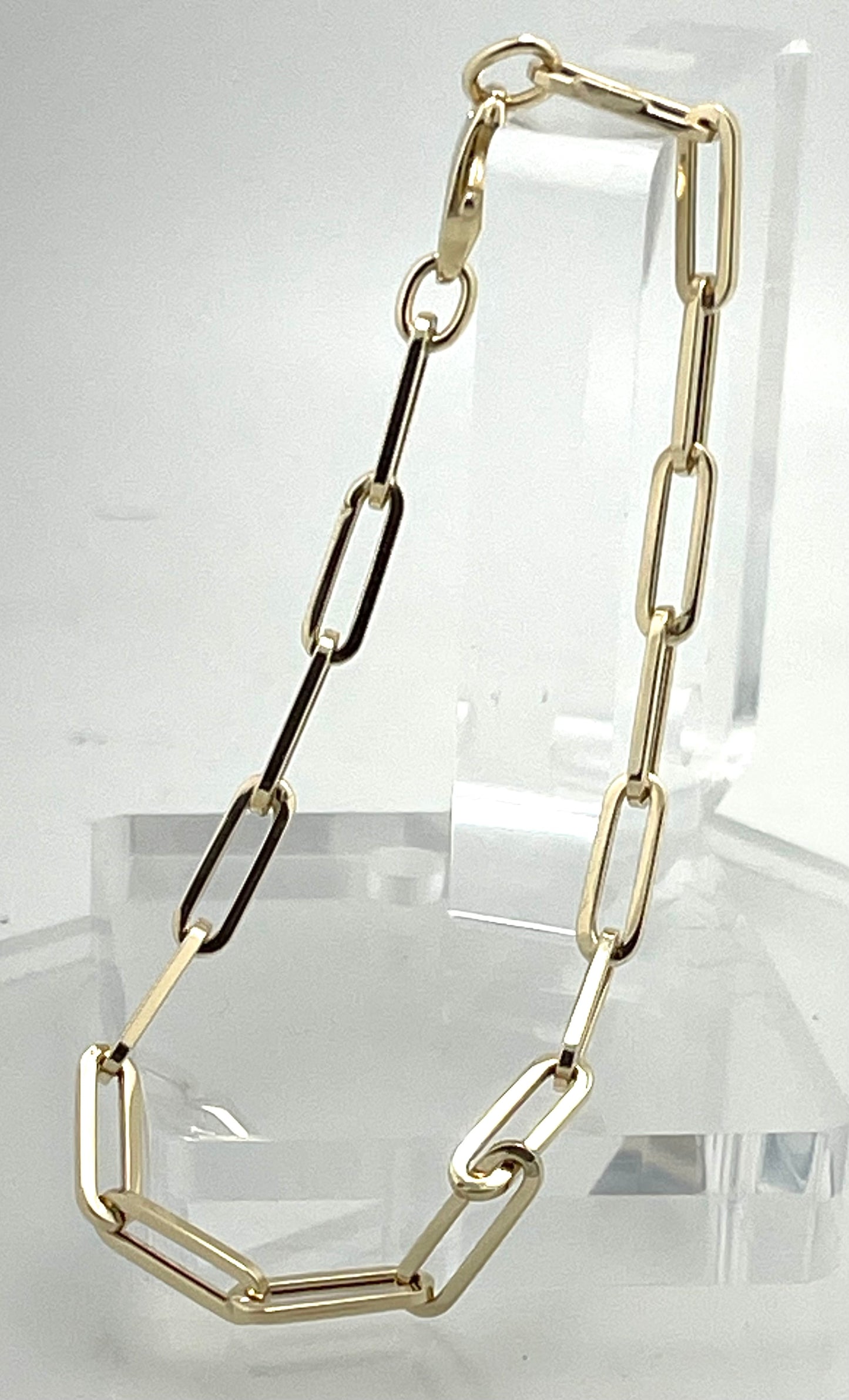 Paper clip bracelet 14k Gold