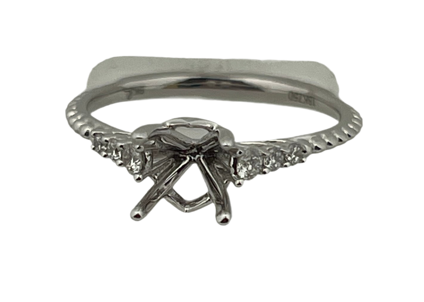 White Gold 18k Ring semi