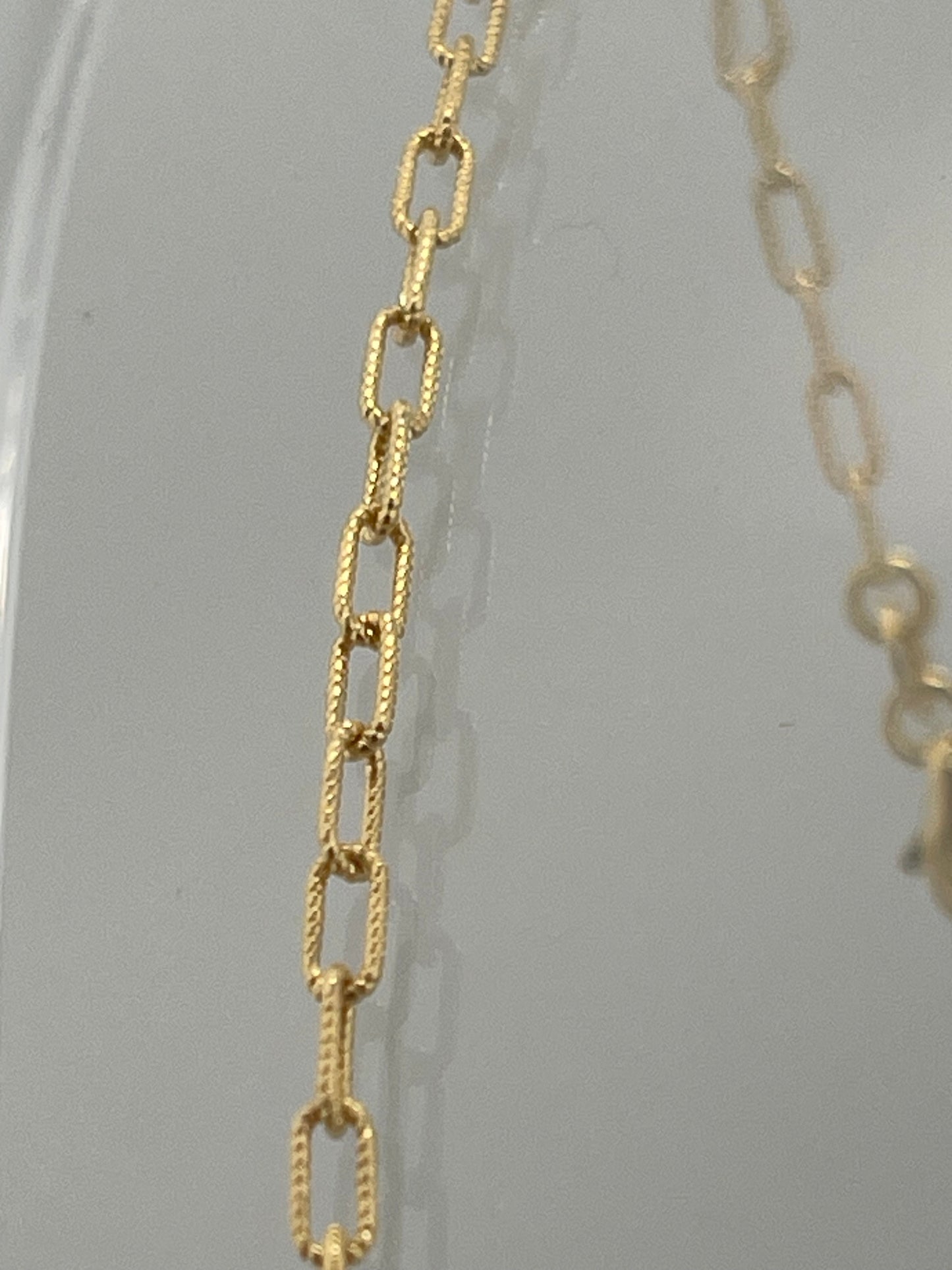 Twist paper clip  18 inch hand made in Italy necklace bracelet set