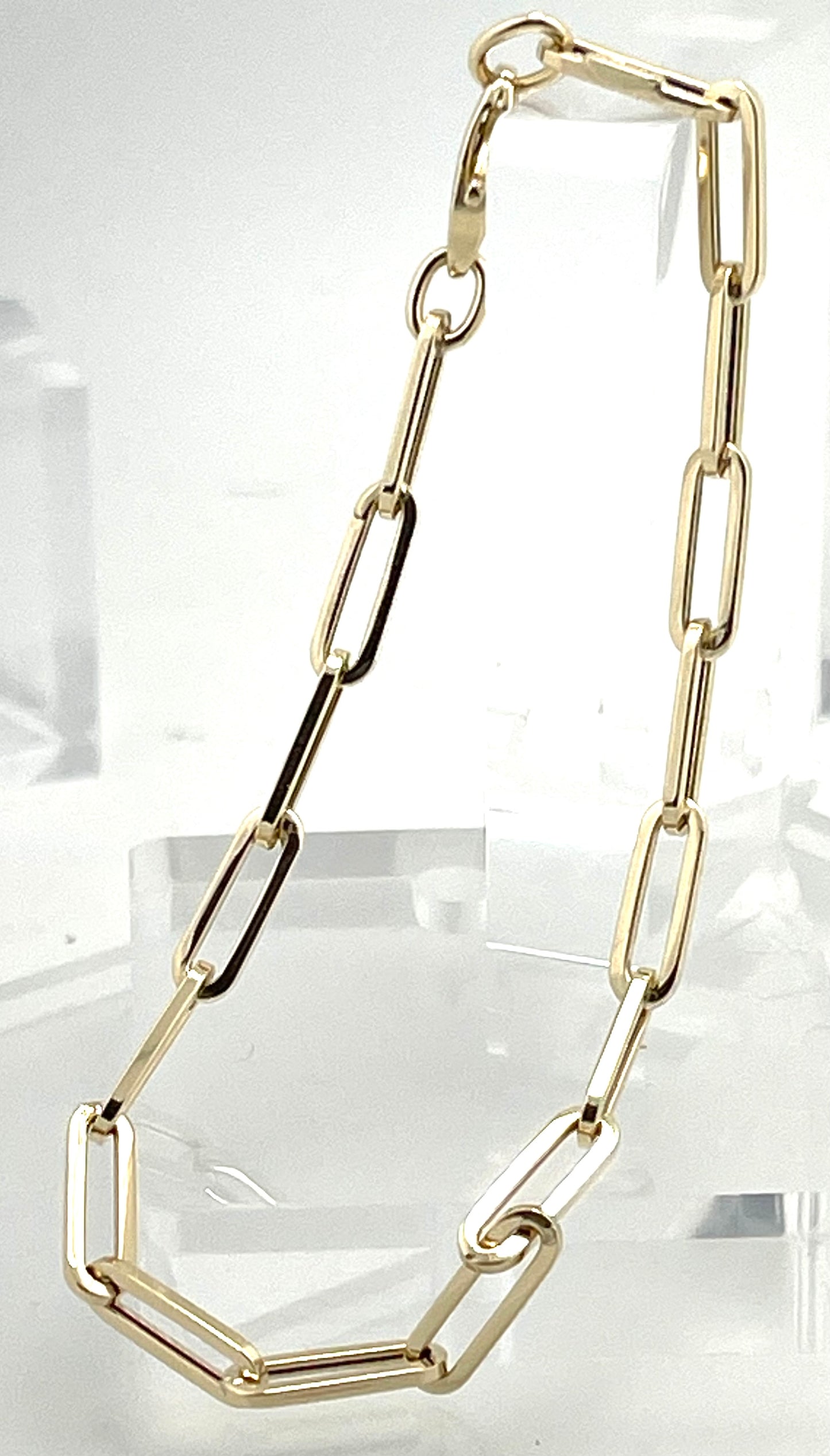 Paper clip bracelet 14k Gold