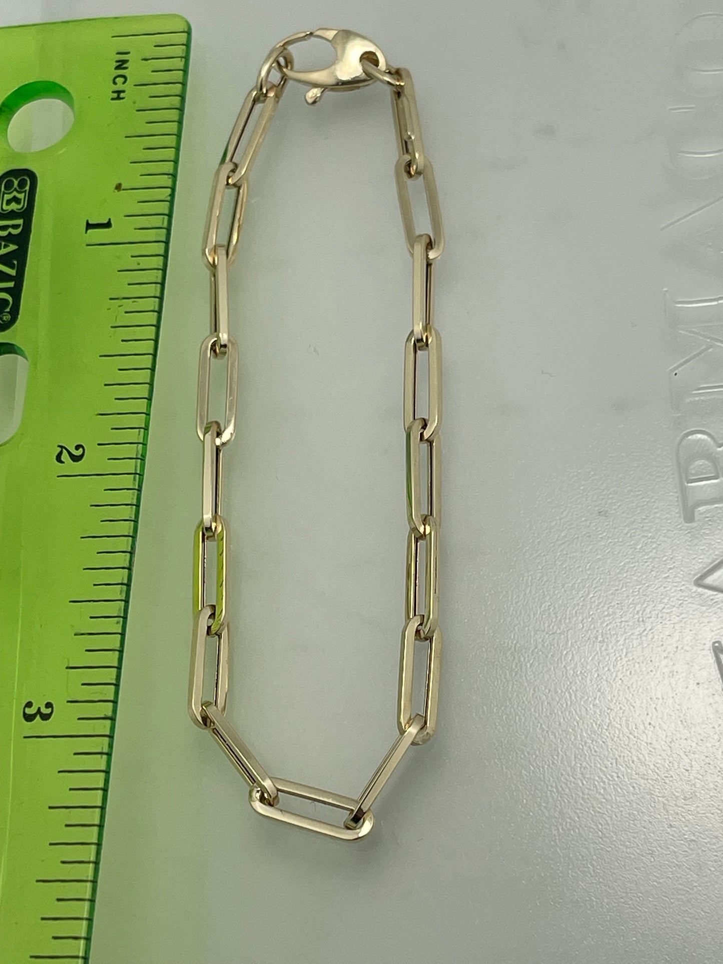 Paper clip bracelet 14k Gold