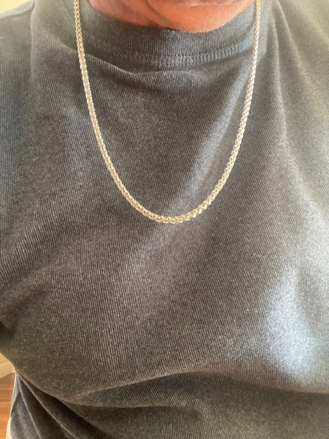 spiga white gold chain 24''